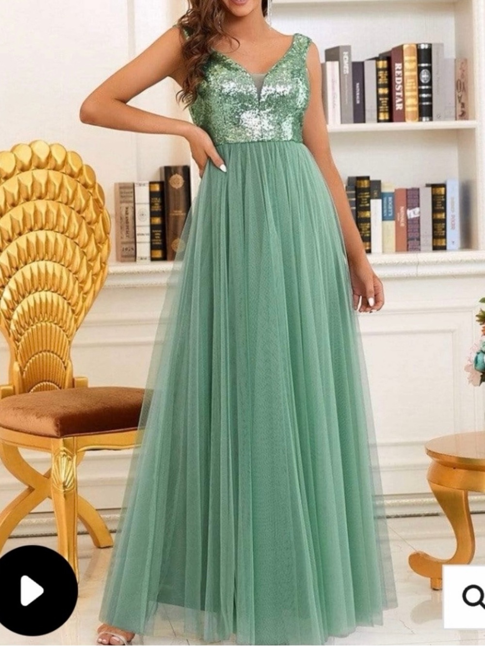 Ever pretty green sequin sleeveless special occasion dress plus size woman’s 24